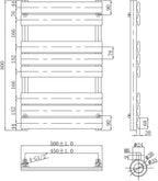 Towel Rail 800MM X 500MM Matt Bathroom Radiator