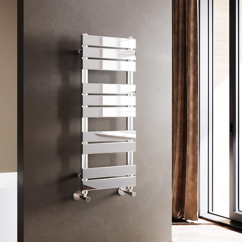 Towel Rail Modern Chrome Flat Panel X 400
