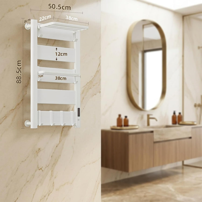 Towel Rail Self-Adhesive Wall Mounted 10 Bar 960x485MM