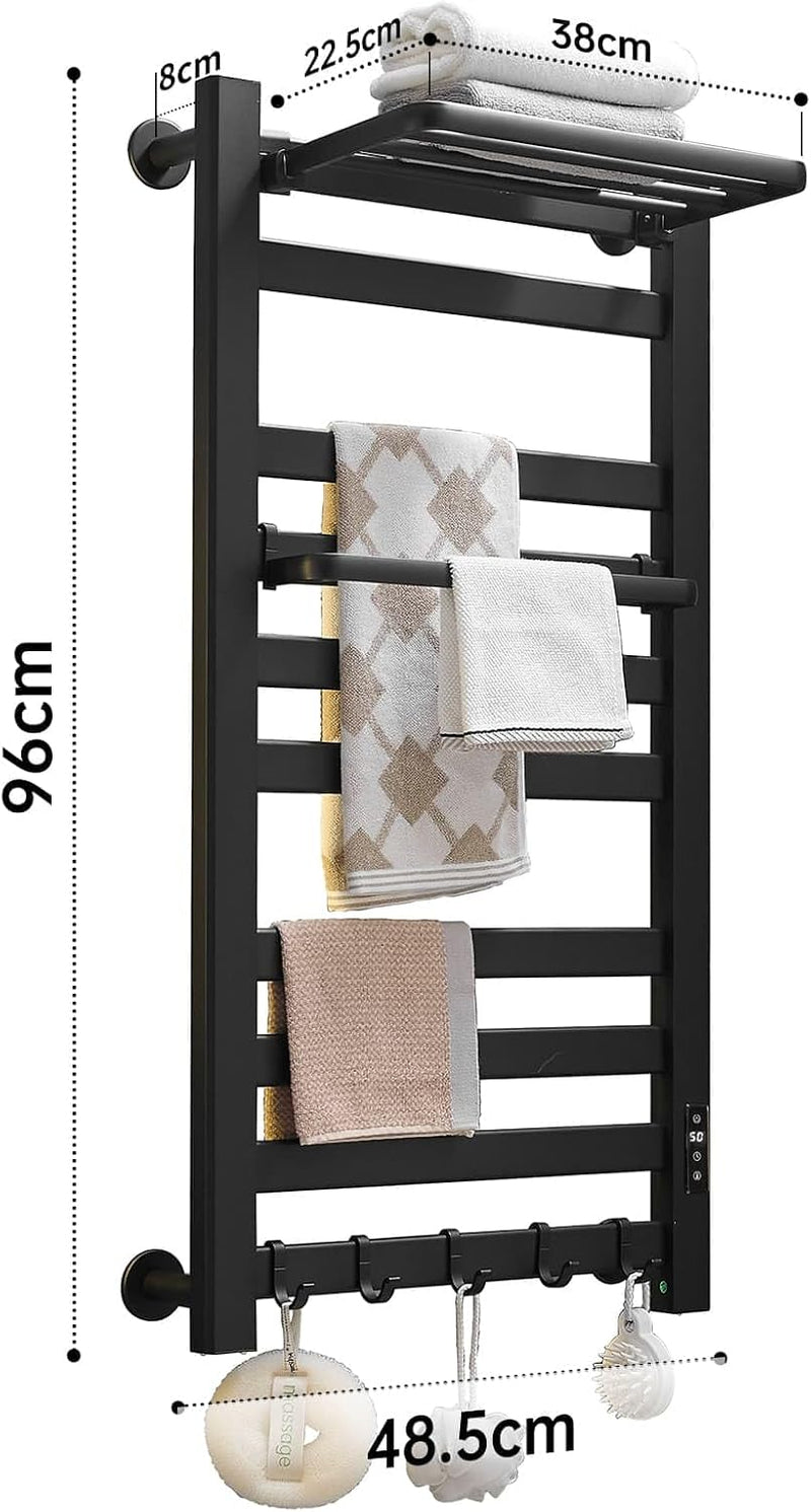 Towel Rail Self-Adhesive Wall Mounted 10 Bar 960x485MM