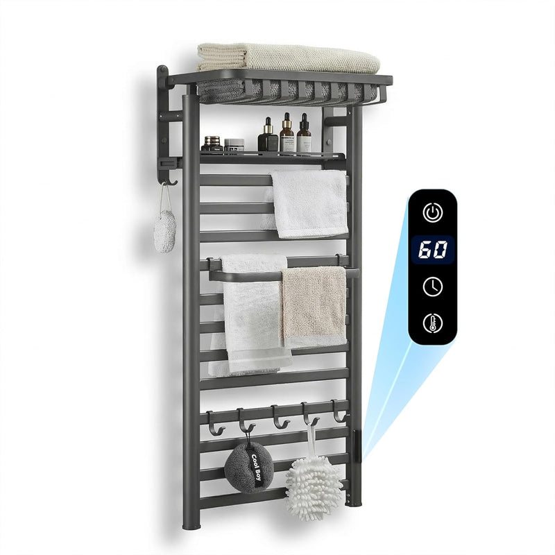 Towel Rail Self-Adhesive Wall Mounted 10 Bar 960x485MM