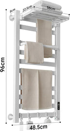Towel Rail Self-Adhesive Wall Mounted 10 Bar 960x485MM
