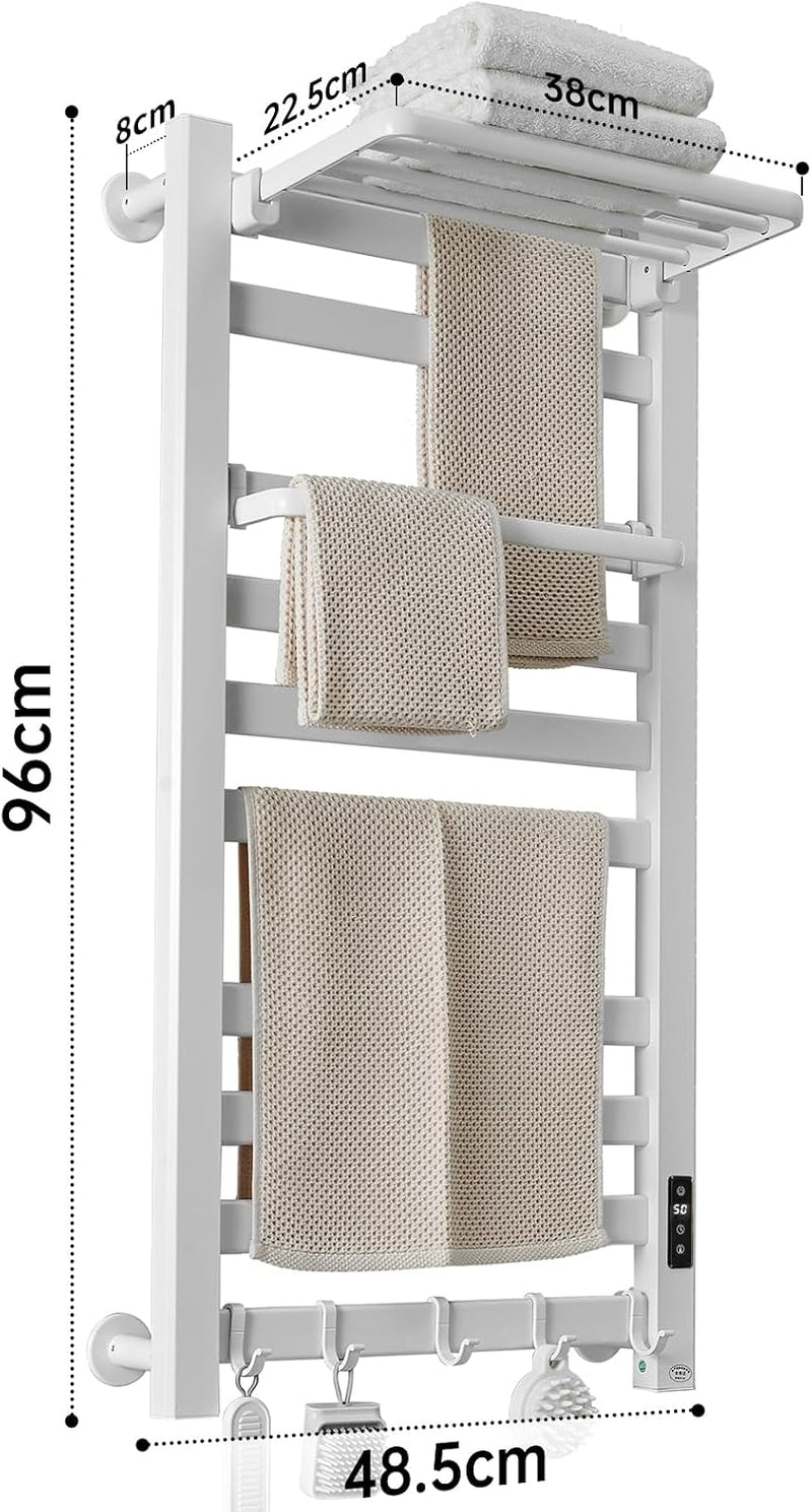 Towel Rail Self-Adhesive Wall Mounted 10 Bar 960x485MM