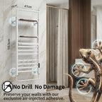 Towel Rail Self-Adhesive Wall Mounted 10 Bar 960x485MM