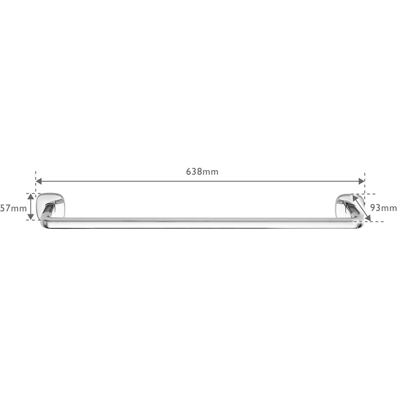 Towel Rail Single. Made From Stainless Steel