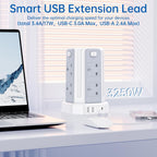 Tower Extension Lead 3m 13A 3250W Surge Protector