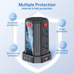 Tower Extension Lead 3m 13A 3250W Surge Protector