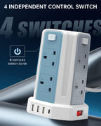 Tower Extension Lead 3m 8 Ac Outlets 4