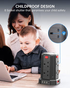 Tower Extension Lead 3m 8 Ac Outlets 4