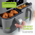T17137wht Vortx 8.5L Dual Basket Air Fryer