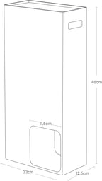 Tower Toilet Paper Stocker Steel Minimalist Design 23