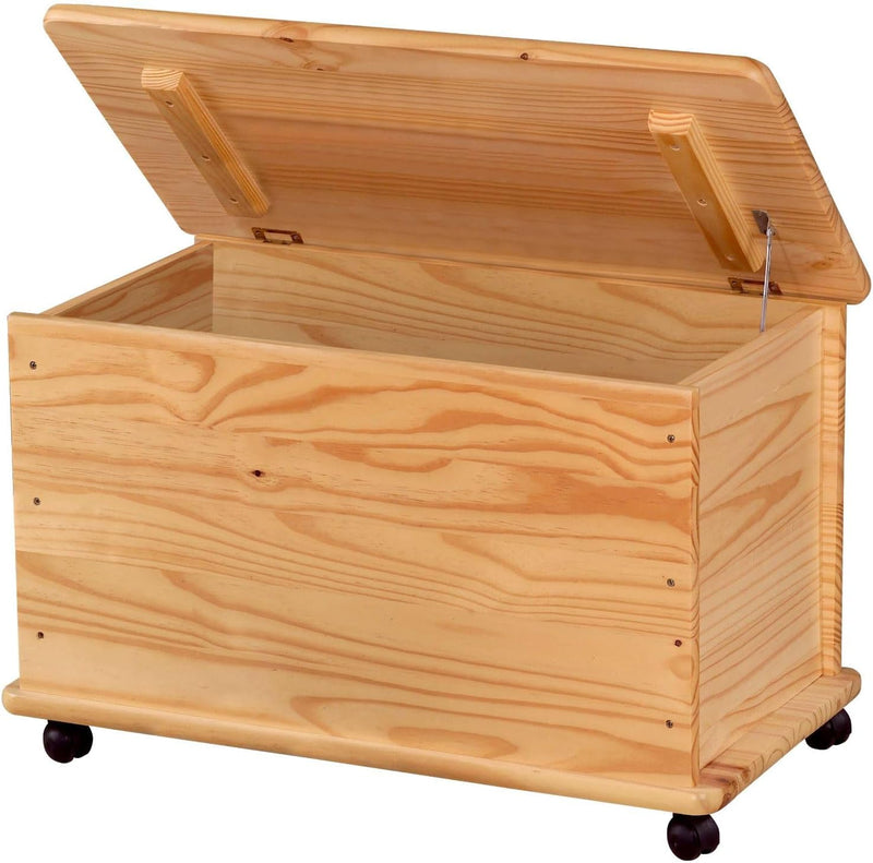 Toy Box with Wheels Pine