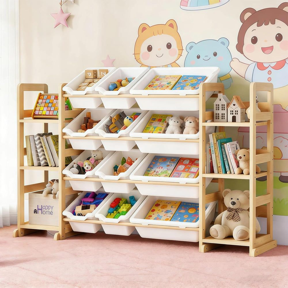 Toy Storage Organiser 6 Shelves and 12 Bins