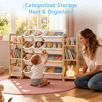 Toy Storage Organiser 6 Shelves and 12 Bins