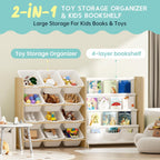 Toy Storage Organiser for Kids 9-Bin with 2-Drawers