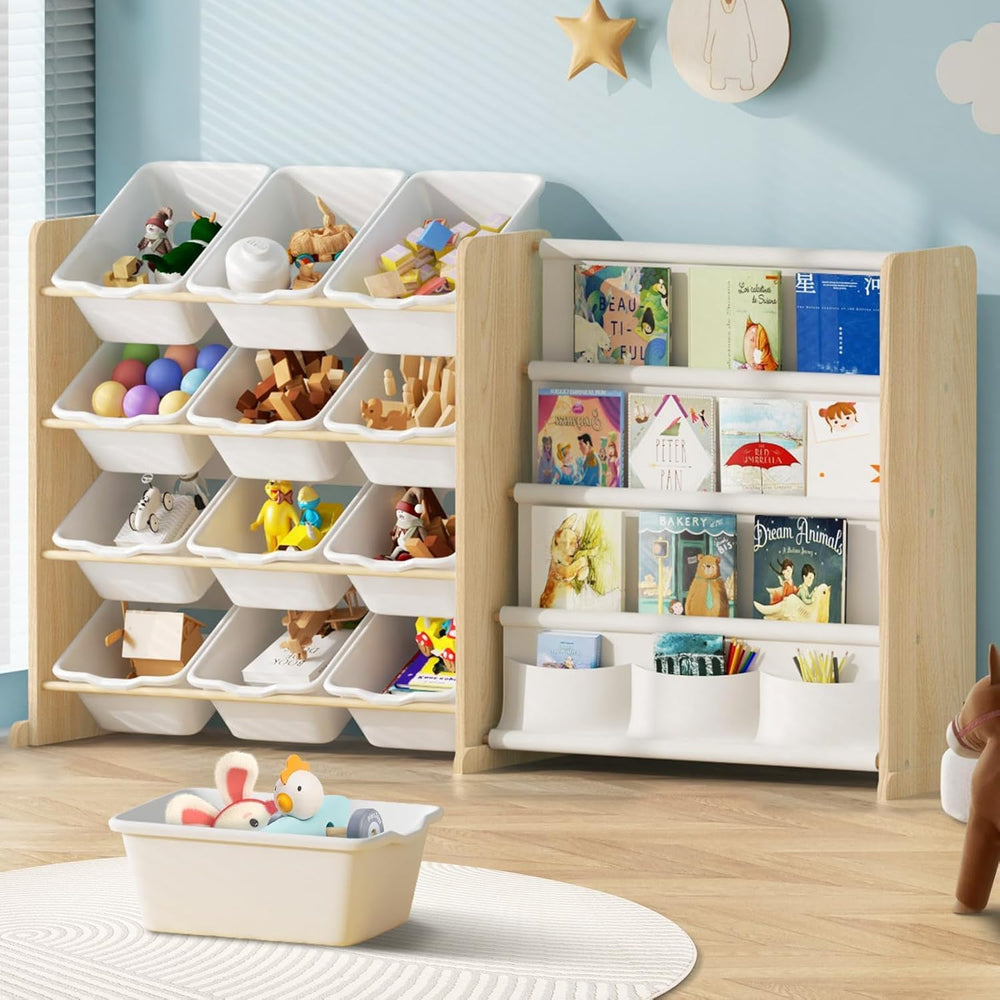 Toy Storage Organiser for Kids 9-Bin with 2-Drawers