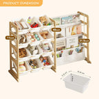 Toy Storage Organiser for Kids 9-Bin with 2-Drawers