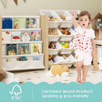 Toy Storage Organiser for Kids 9-Bin with 2-Drawers