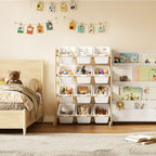 Toy Storage Organiser for Kids 9-Bin with 2-Drawers