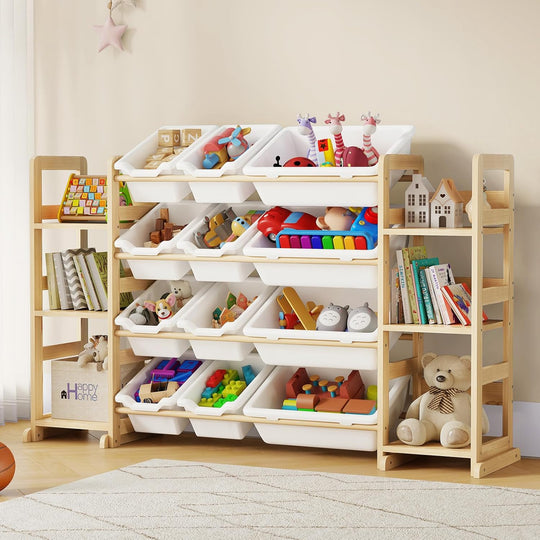 Extra Large Toy Storage Organiser Wooden with 6