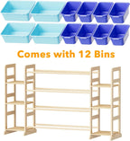 Toy Storage Organiser with 6 Shelves and 16