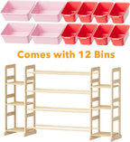 Toy Storage Organiser with 6 Shelves and 16