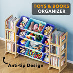 Toy Storage Organiser with 6 Shelves and 16