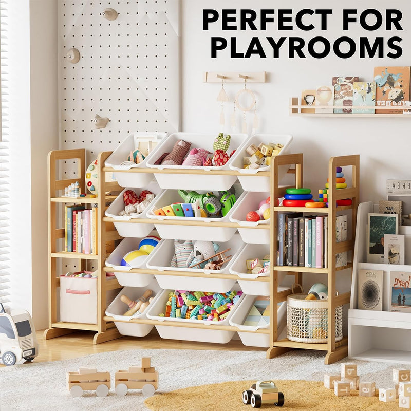 Toy Storage Organiser with 6 Shelves and 16