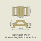 Toys Early Fun Wooden Picnic Table Sandpit Kids