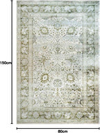 Traditional Antique Floral Sage Living Room Carpet Rug
