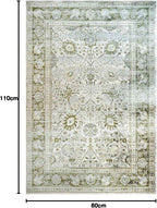 Traditional Antique Floral Sage Living Room Carpet Rug