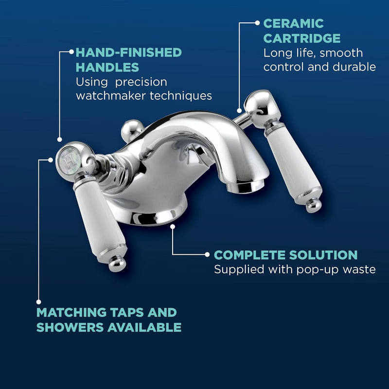 Traditional Bathroom Taps Chrome Basin Mixer Tap