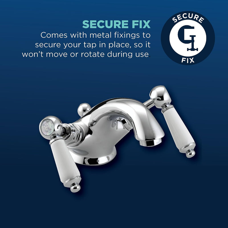 Traditional Bathroom Taps Chrome Basin Mixer Tap