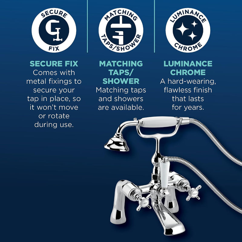 Traditional Bathroom Taps Chrome Bath Shower Mixer Tap