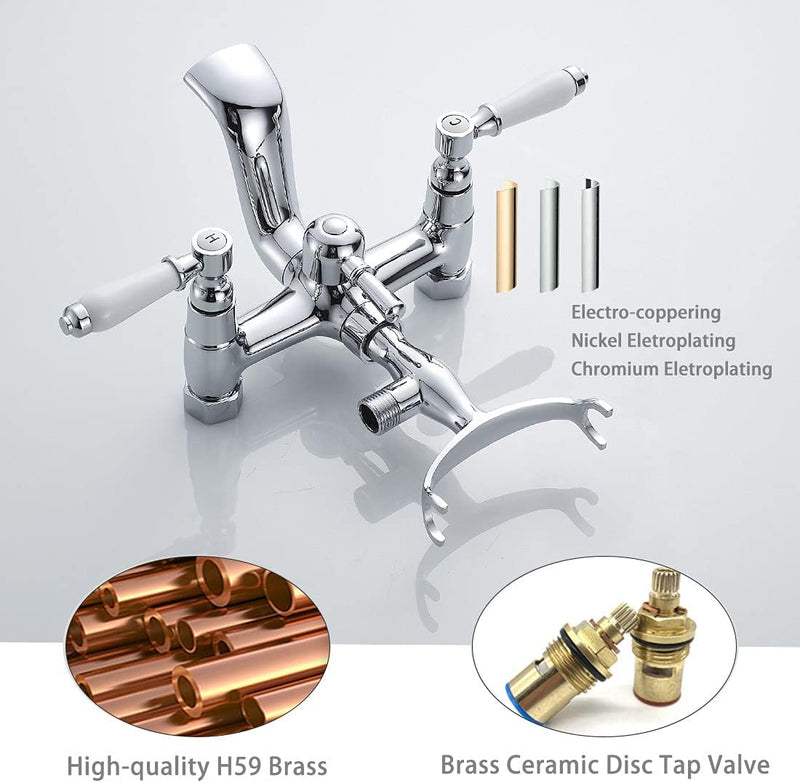 Traditional Bathtub Mixer Tap Victorian Bath Shower