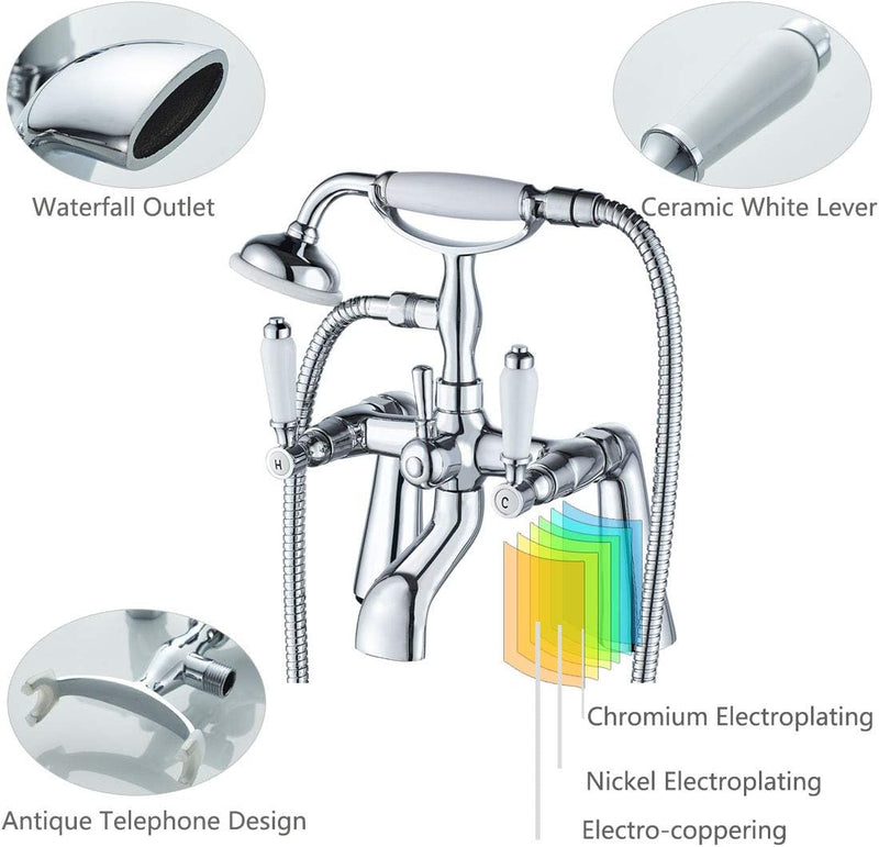 Traditional Bathtub Mixer Tap Victorian Bath Shower