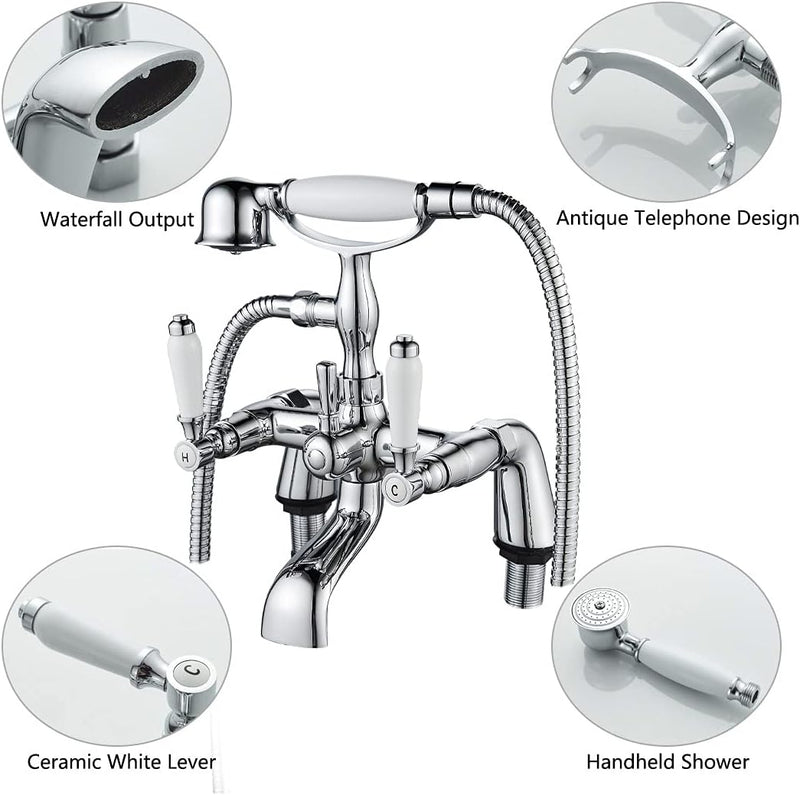 Traditional Bathtub Mixer Tap Victorian Bath Shower
