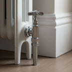 Traditional Chrome Angled Radiator Towel Rail Valves Central