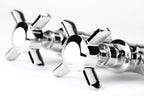 Traditional Chrome Angled Radiator Towel Rail Valves Central