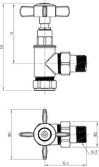 Traditional Chrome Angled Radiator Towel Rail Valves Central