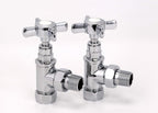 Traditional Chrome Angled Radiator Towel Rail Valves Central