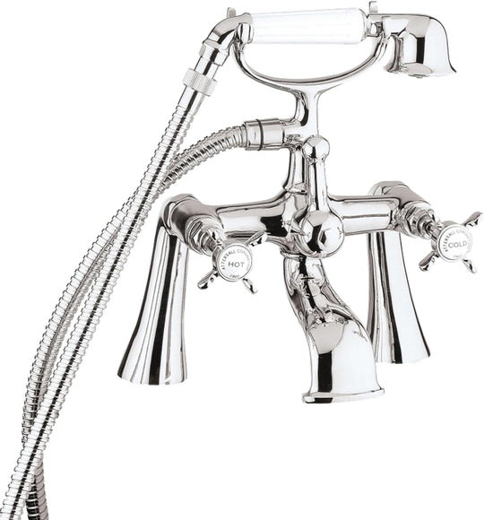 Traditional Coronation Bath Shower Mixer Tap in Chrome