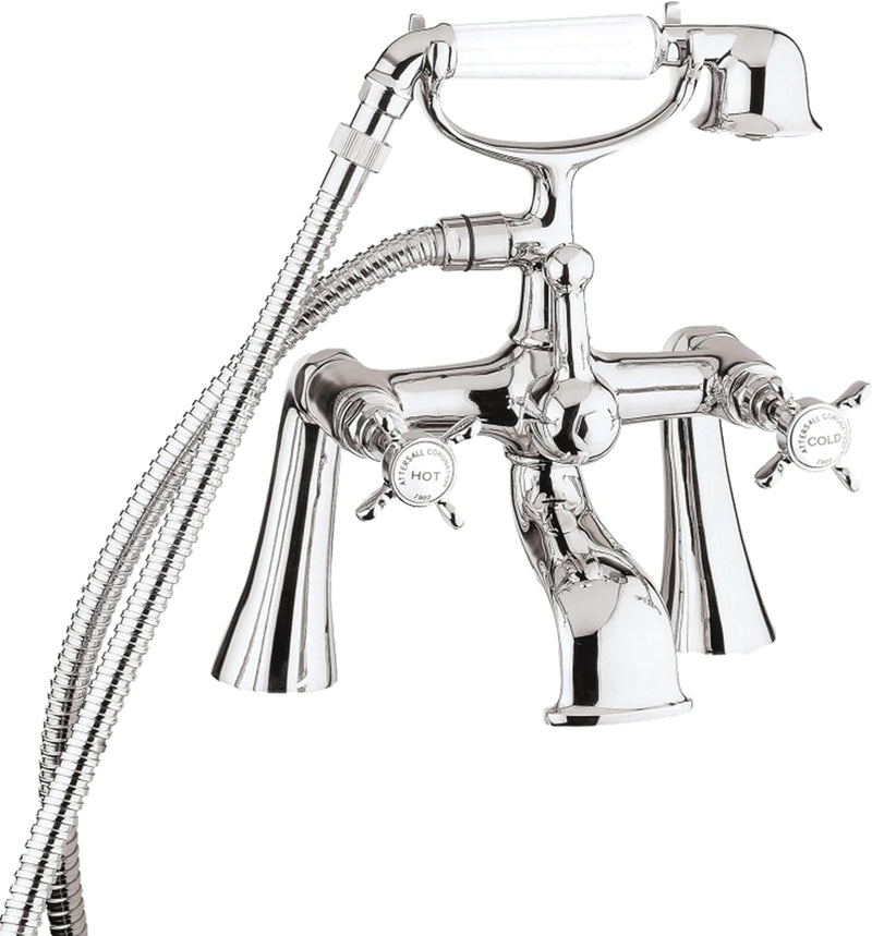 Traditional Coronation Bath Shower Mixer Tap in Chrome