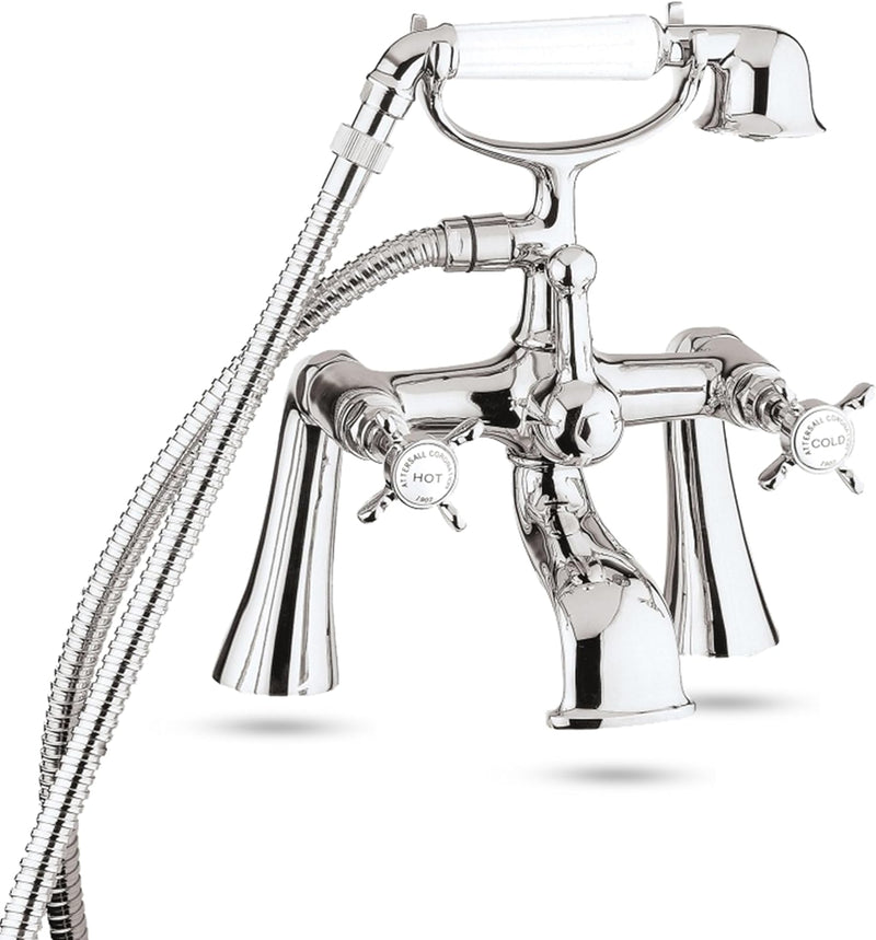 Traditional Coronation Bath Shower Mixer Tap in Chrome