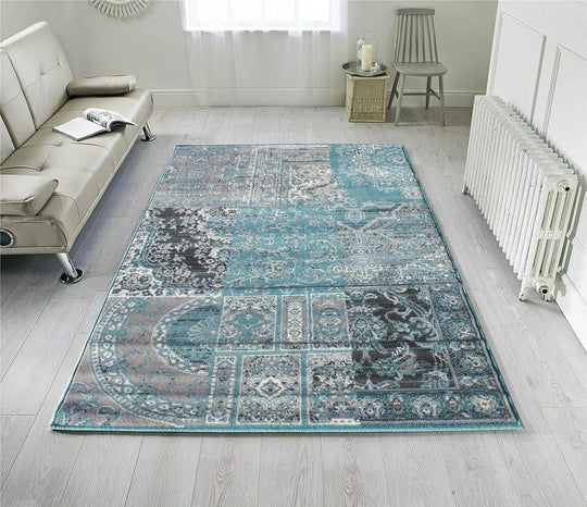Traditional Moroccan Living Room Area Carpet Rug Patchwork