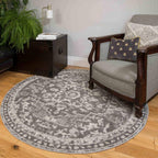 Traditional Moroccan Rug Distressed Vintage Living Room