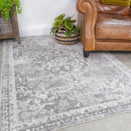 Traditional Moroccan Rug Distressed Vintage Living Room Area