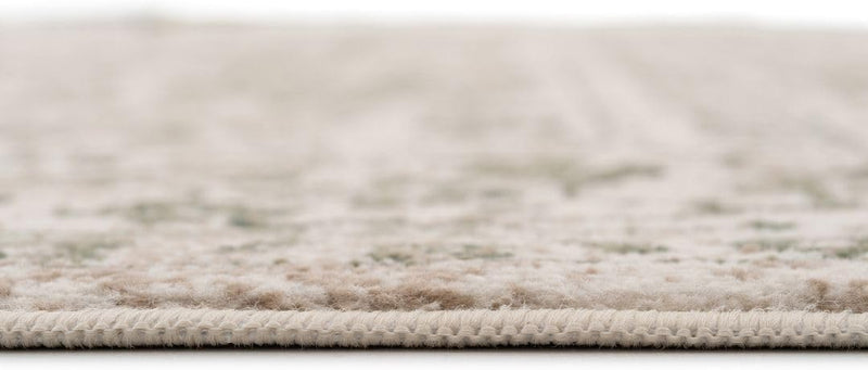 Traditional Pattern Flatweave Area Rug Distressed Medallion