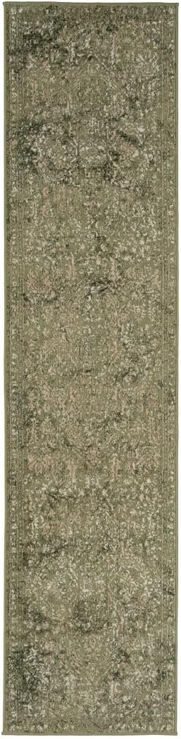 Traditional Pattern Flatweave Area Rug Distressed Medallion