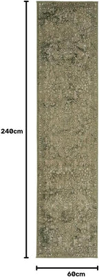 Traditional Pattern Flatweave Area Rug Distressed Medallion